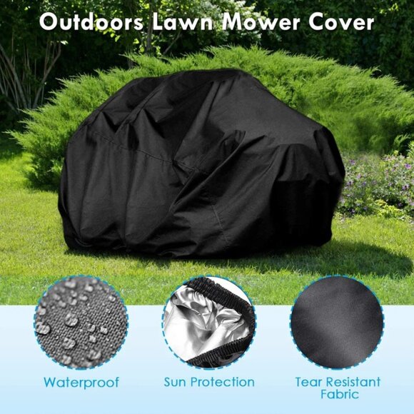 Riding Lawn Tractor Mower Cover Waterproof UV Protector Heavy Duty Fits 72"x54'' - Picture 2 of 7